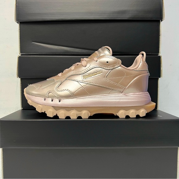 Reebok Shoes - Reebok x Cardi B Women's Classic Leather Rose Gold Shoe Athletic Sneaker #633